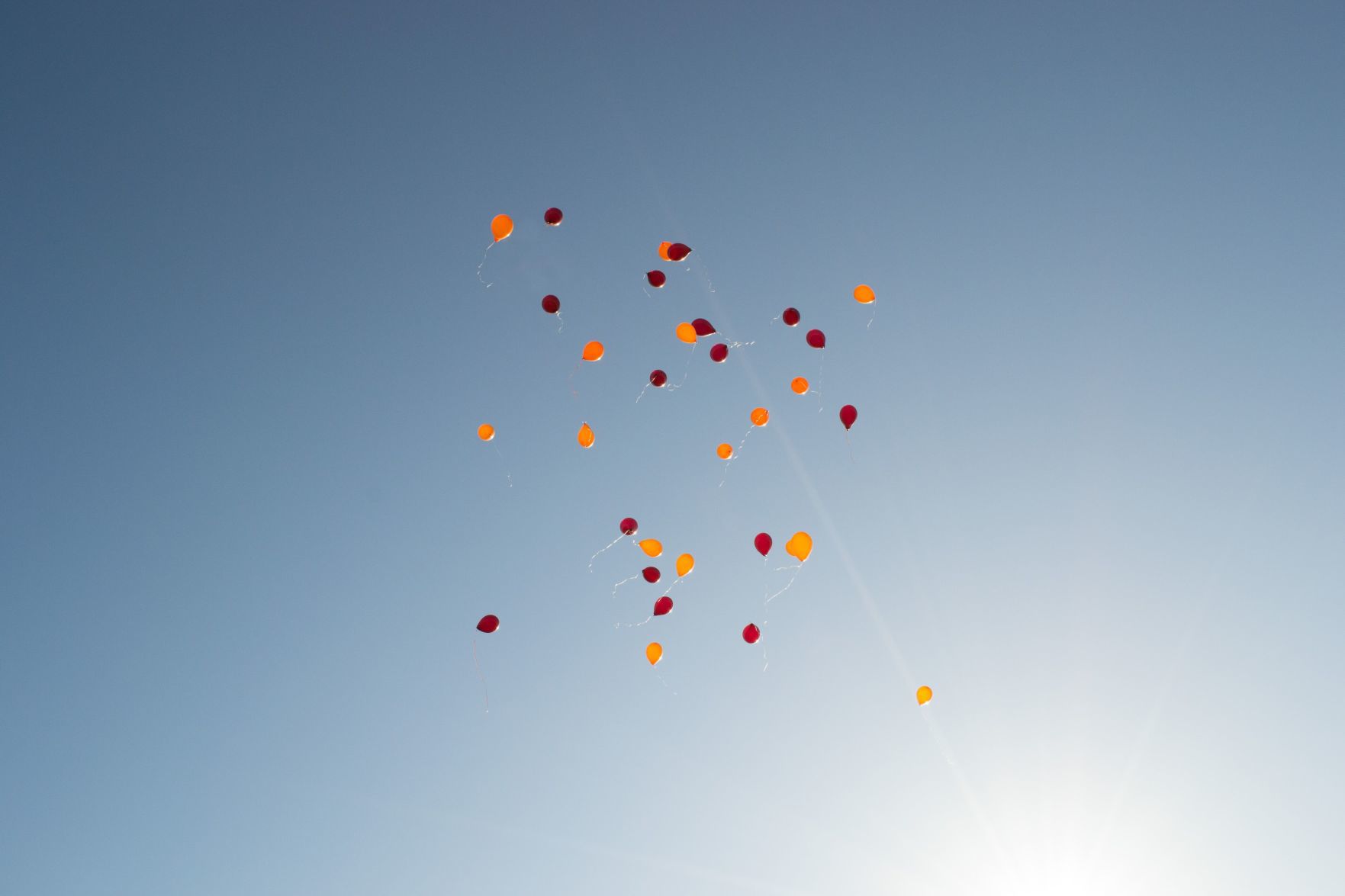 Balloons at a Virginia Tech remembrance event